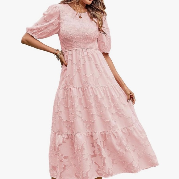 merokeety Dresses & Skirts - Elegant Pink Lace Dress
